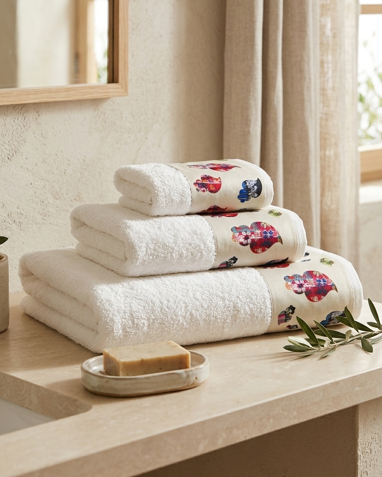 Viana Colorida bath towel set by Vianatece