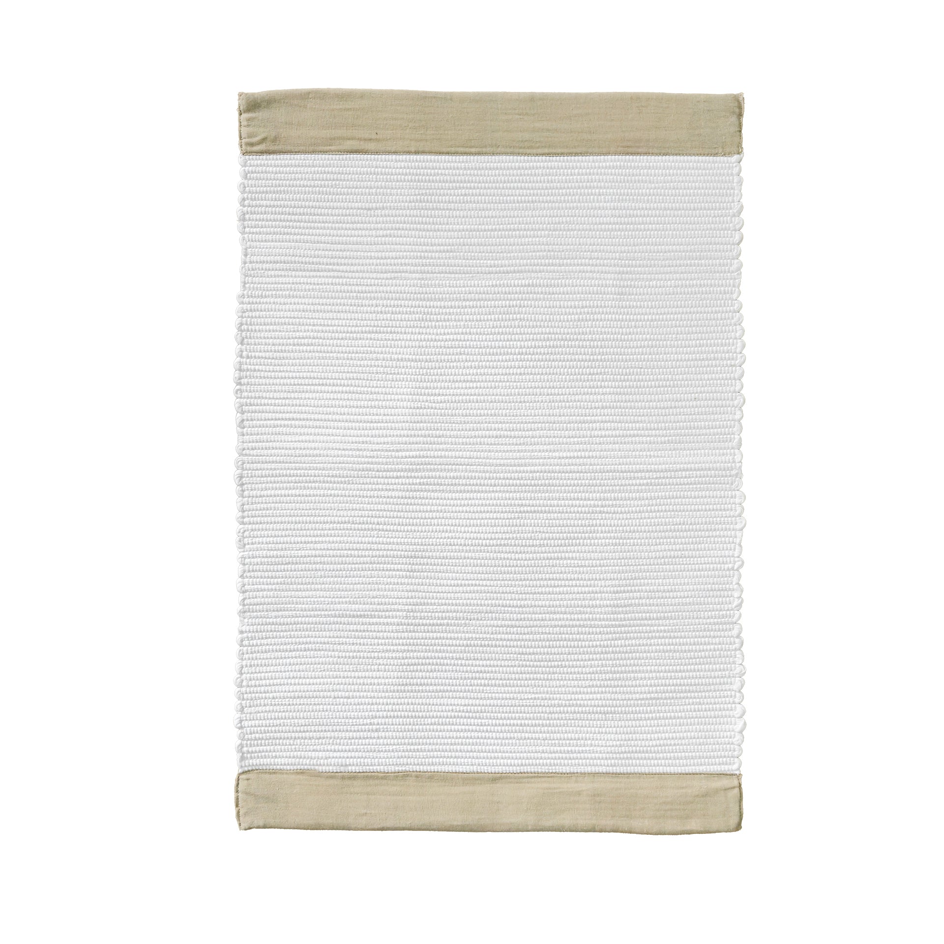 Tapete Branco com Aplicação Linen