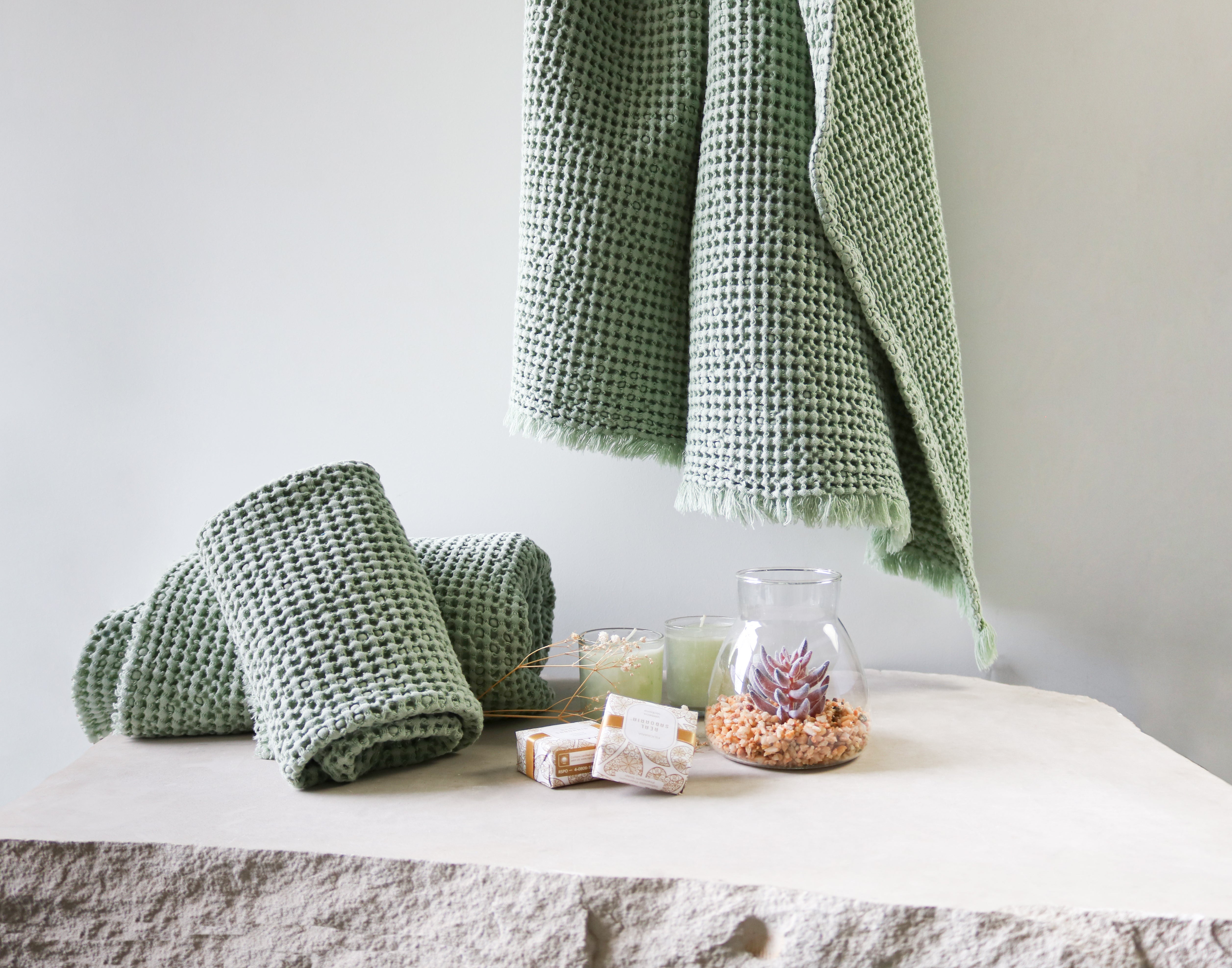 Conjunto de Toalhas de Banho Favo Soft com Franjas