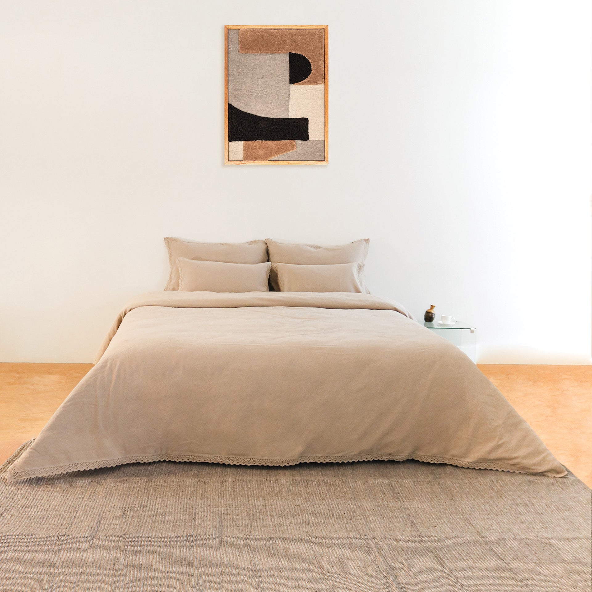 Quilted Bedspread Tucuman Cor com Renda