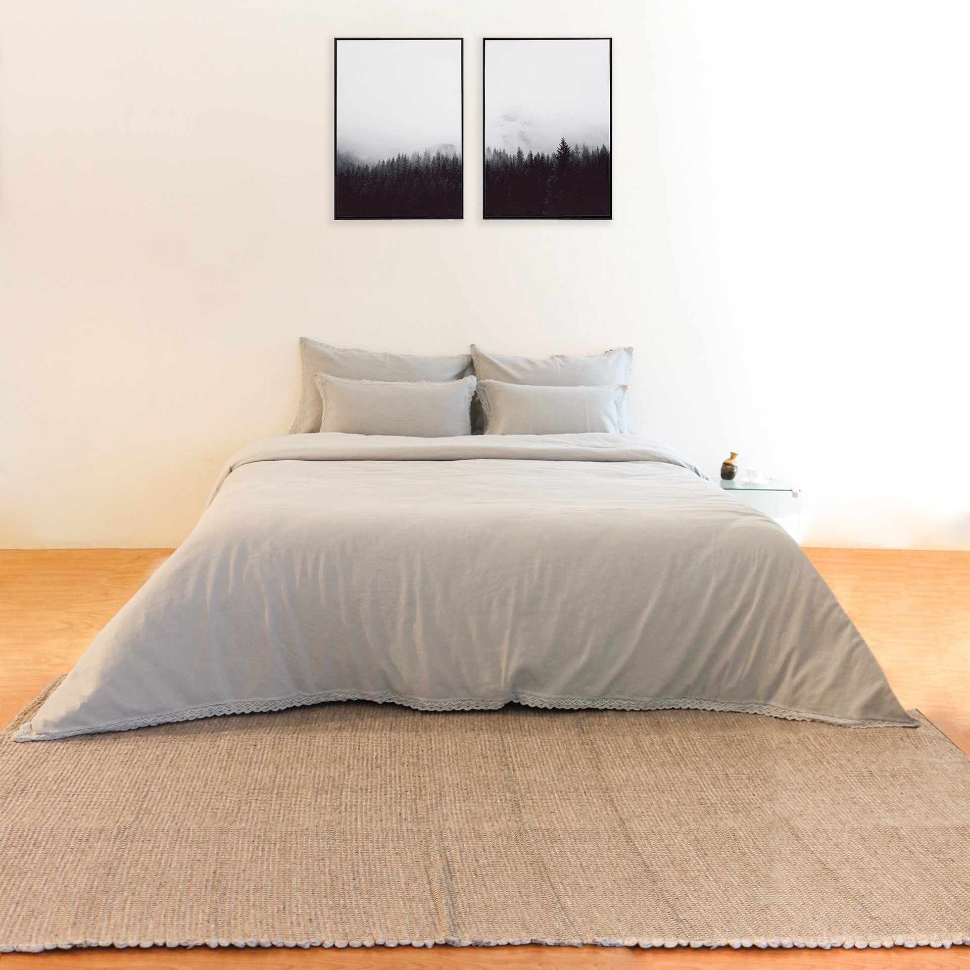 Quilted Bedspread Tucuman Cor com Renda