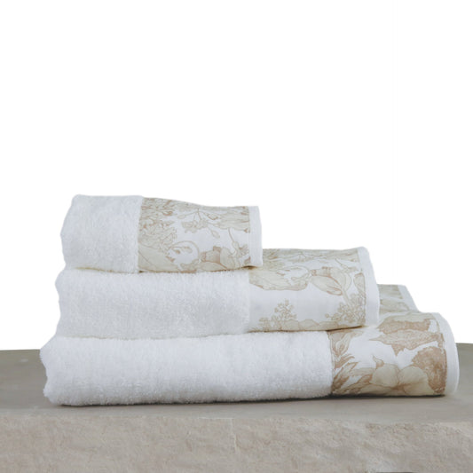 Set of Bath Towels Botanique Camel