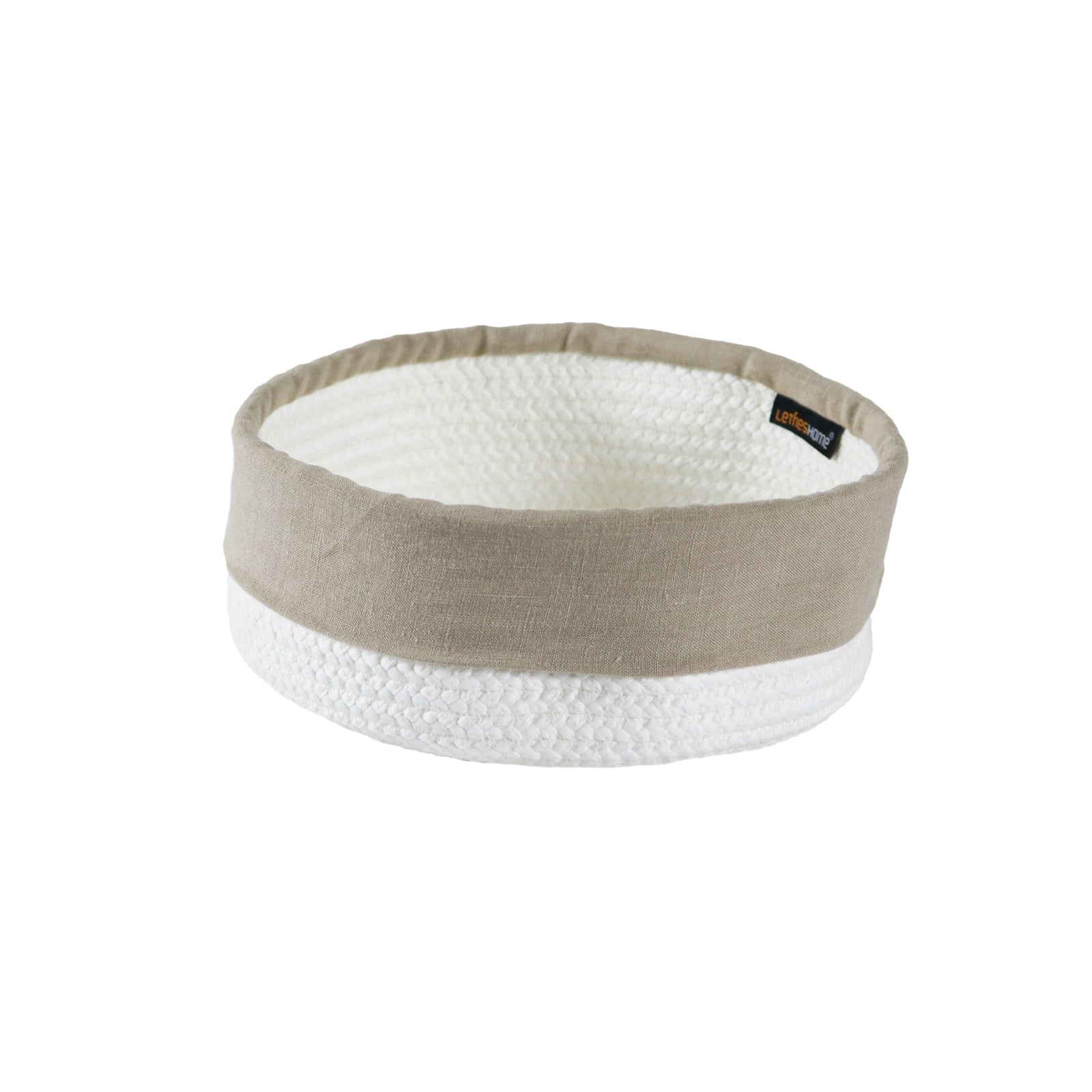 Linen textile basket by Vianatece