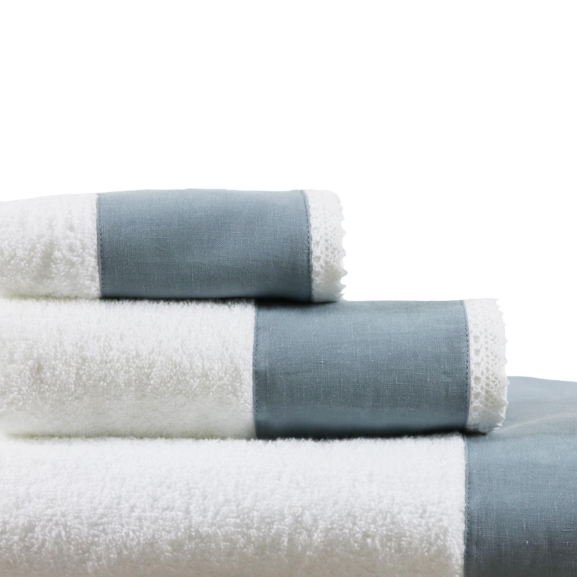 Conjunto de Toalhas de Banho Linen com Renda LethesHome